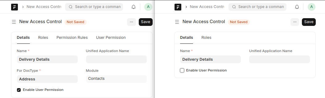 Creating the Access Control Doctype